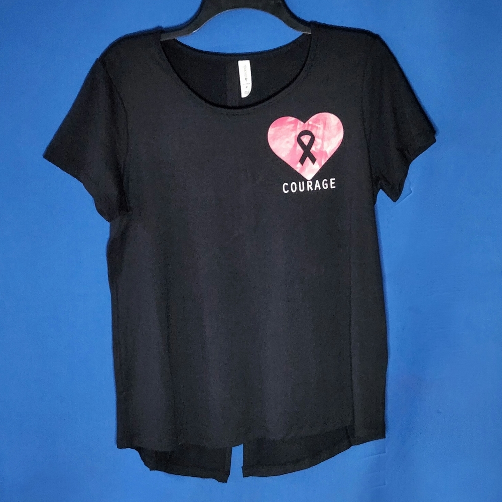 Ideology Breast Cancer Research Foundation Courage Graphic T Shirt Short Sleeves